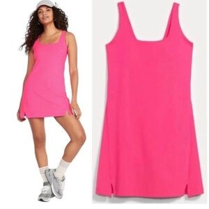 Old Navy Pink Athleisure Powersoft Built in Bra Dress Size Large